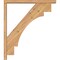 Ekena Millwork Merced Block Smooth Bracket w/ Offset Brace, Western Red Cedar, 3 1/2"W x 28"D x 32"H BKT0402X28X32MRC05SWR - alternate 4